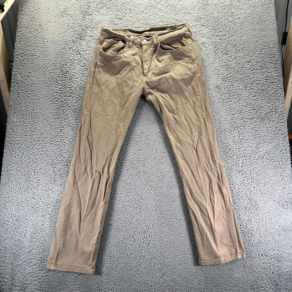 Levi's 565 Jeans‎ Men 34x32 Brown Cotton Denim Straight Stretch Workwear Casual